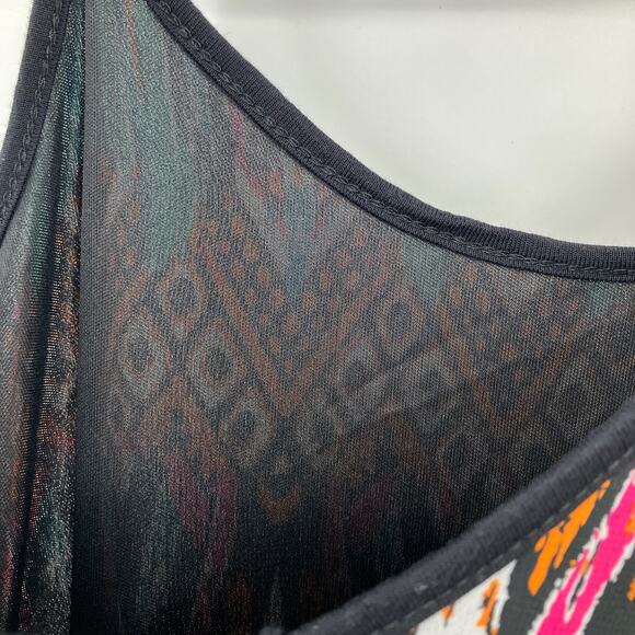 Rue 21 Multi-Color Tribal Lightweight Spaghetti Strap Hi Low Slip Dress READ - Picture 9 of 9